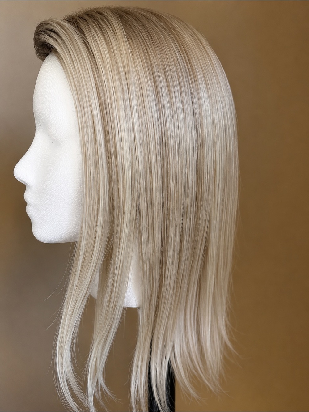 Natural Straight Synthetic Topper-Light Blonde